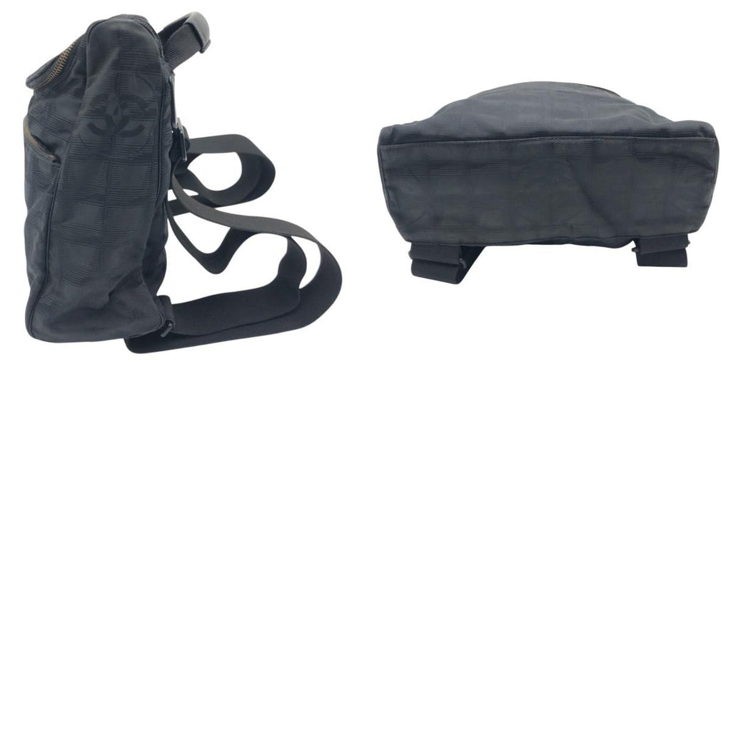 Chanel New Travel Line CC Logo Black Nylon Backpack — view 9