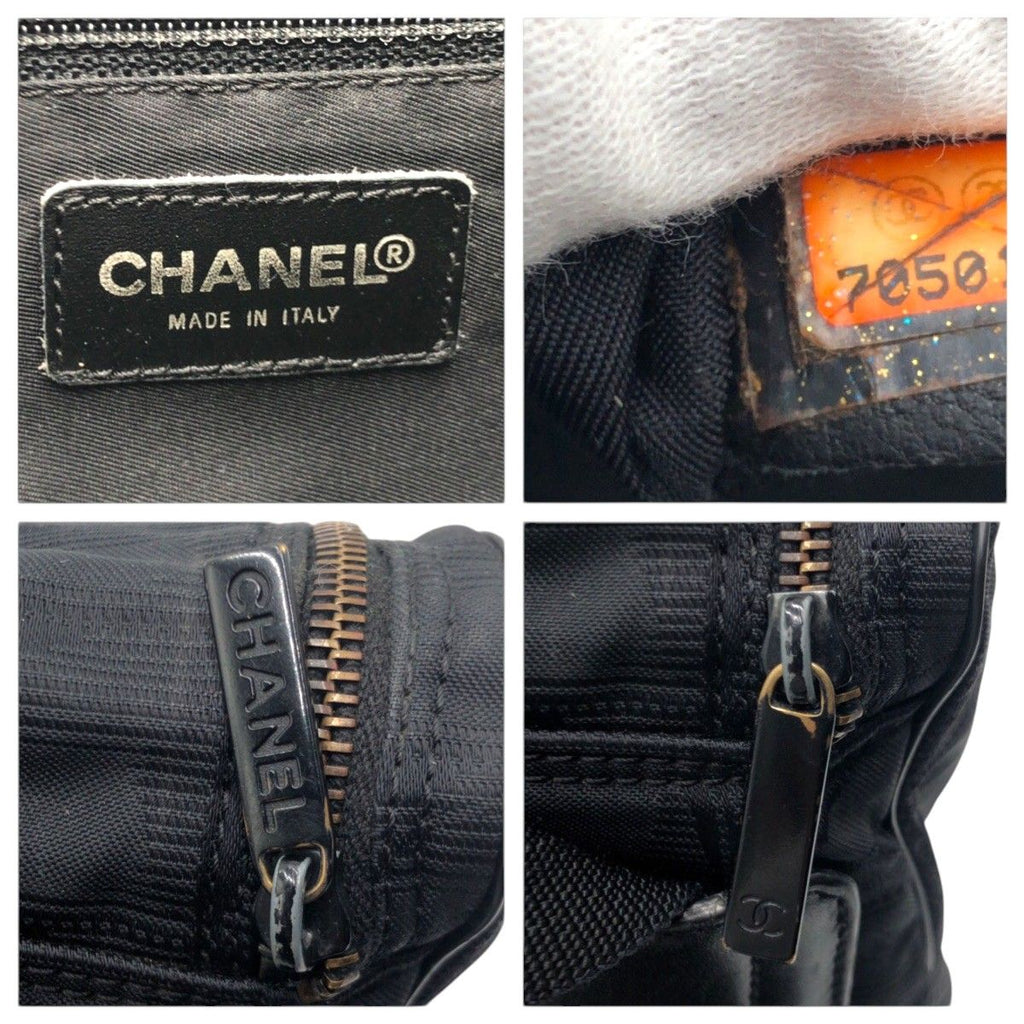 Chanel New Travel Line CC Logo Black Nylon Backpack — view 4