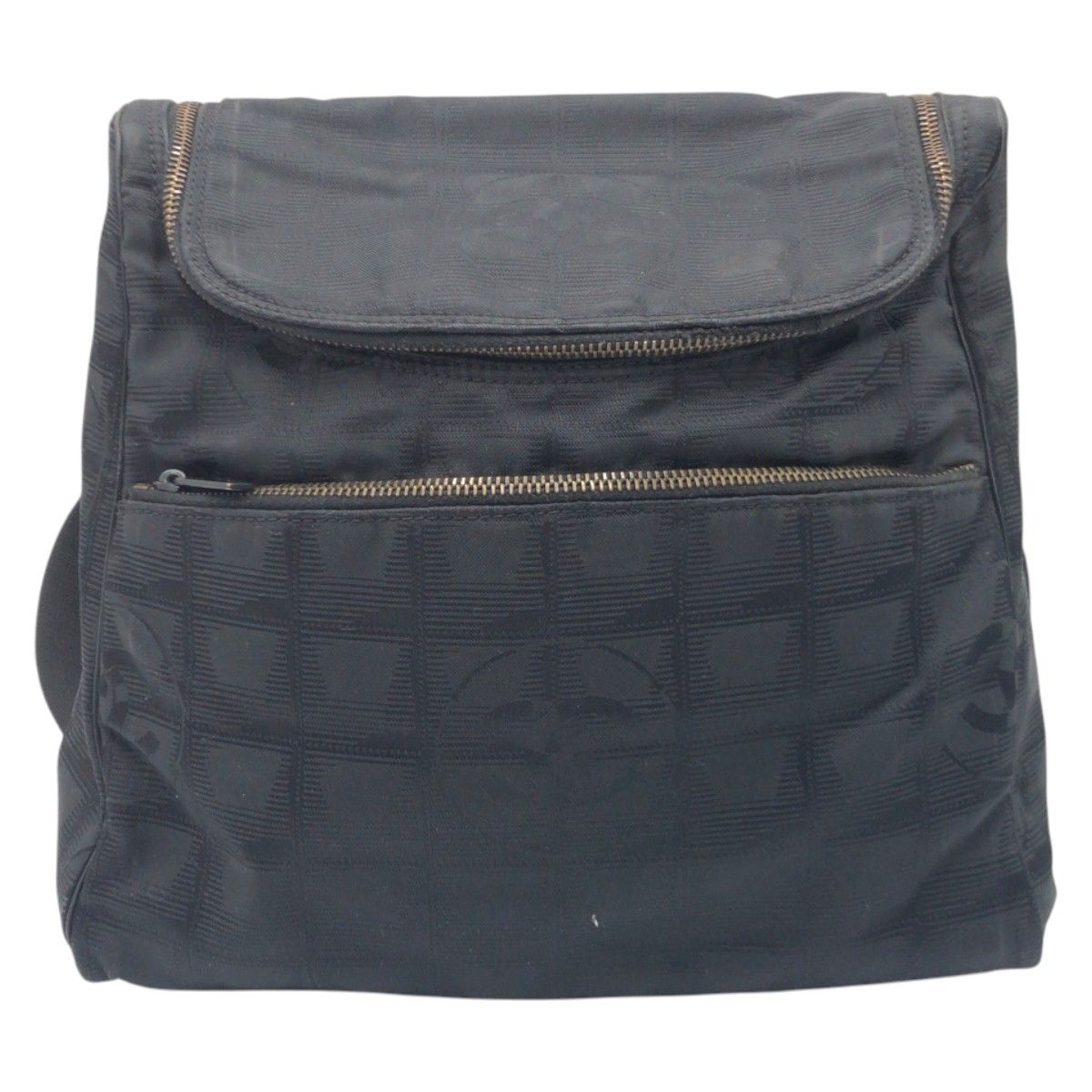 Chanel New Travel Line CC Logo Black Nylon Backpack
