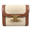 Celine Wallet Triomphe Bifold Beige Mini