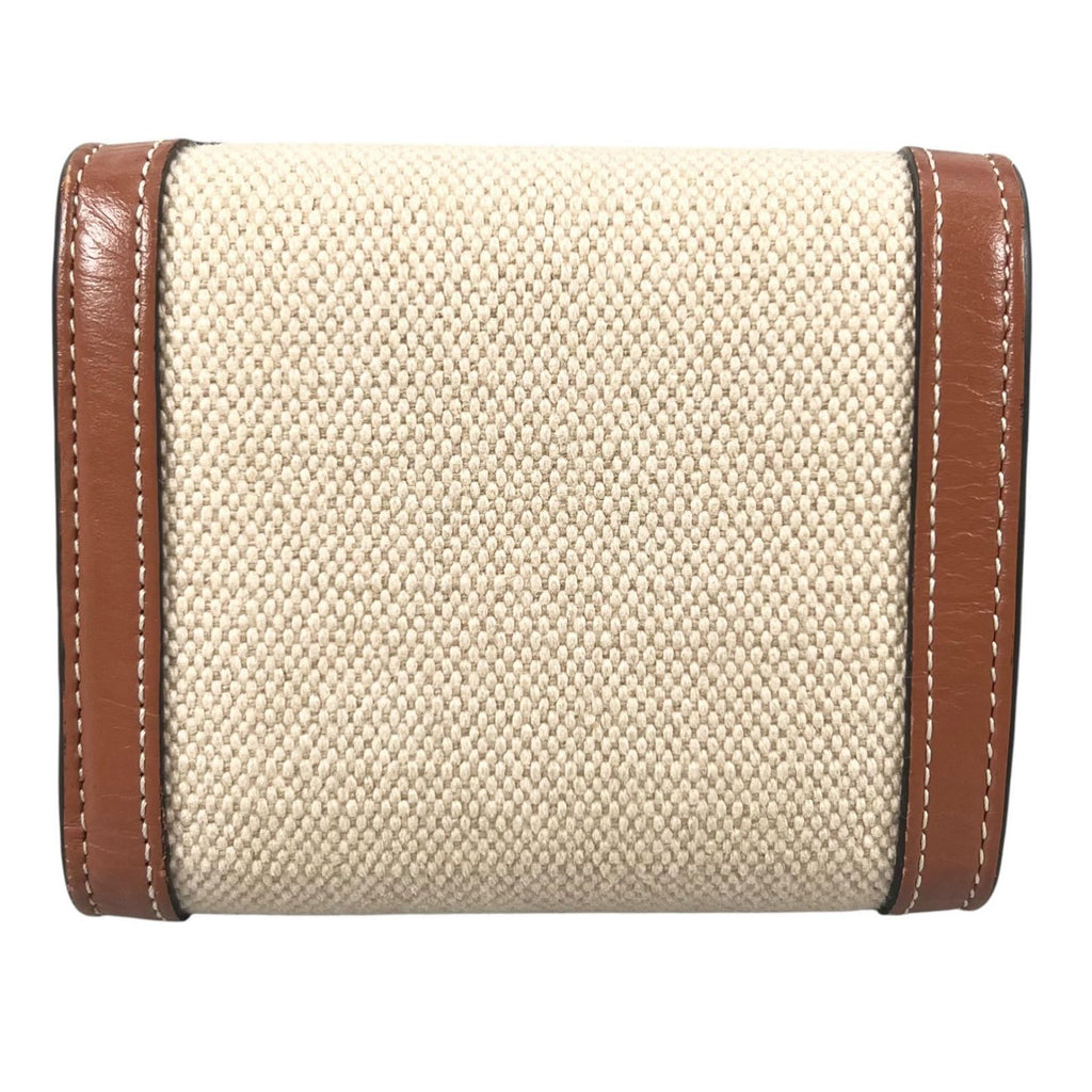Celine Wallet Triomphe Bifold Beige Mini — view 4