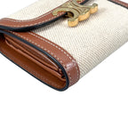 Celine Wallet Triomphe Bifold Beige Mini — view 6