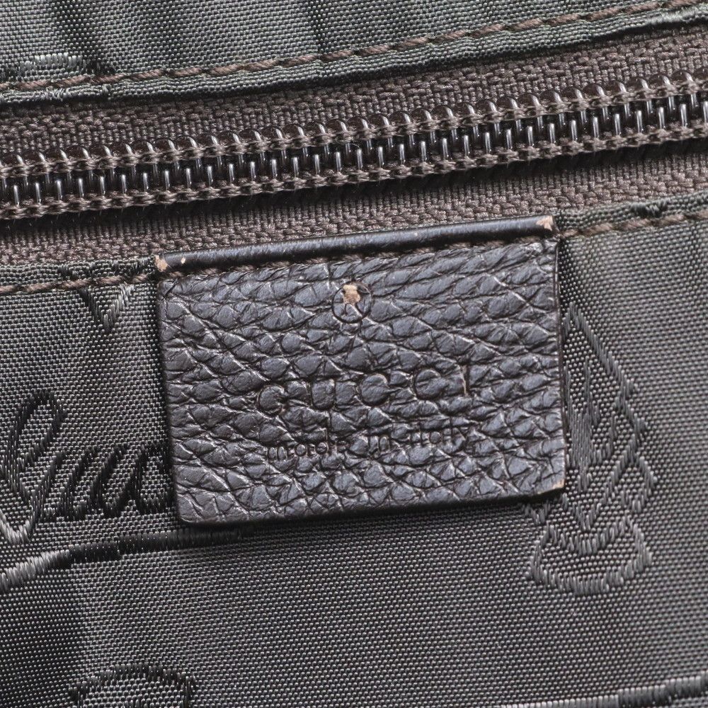 Gucci Guccissima Leather Boston Bag Tote Carry Brown — view 8