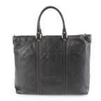 Gucci Guccissima Leather Boston Bag Tote Carry Brown — view 3