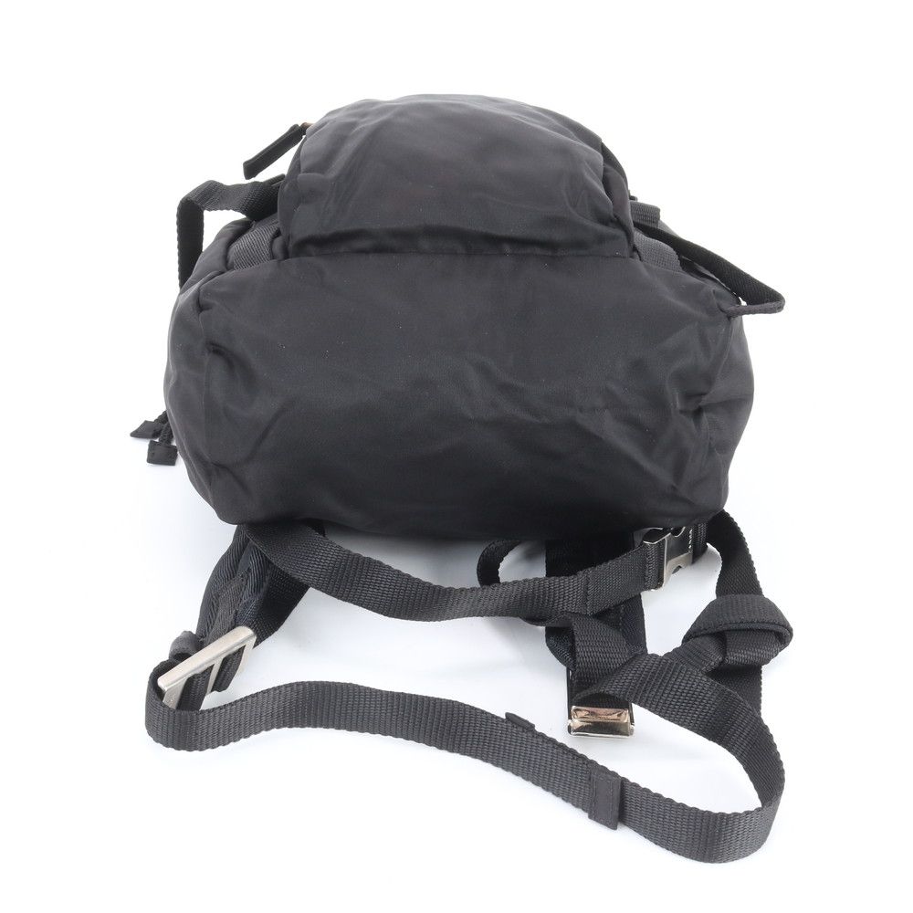 Prada Tessuto Nylon Triangle Logo Backpack Black — view 5