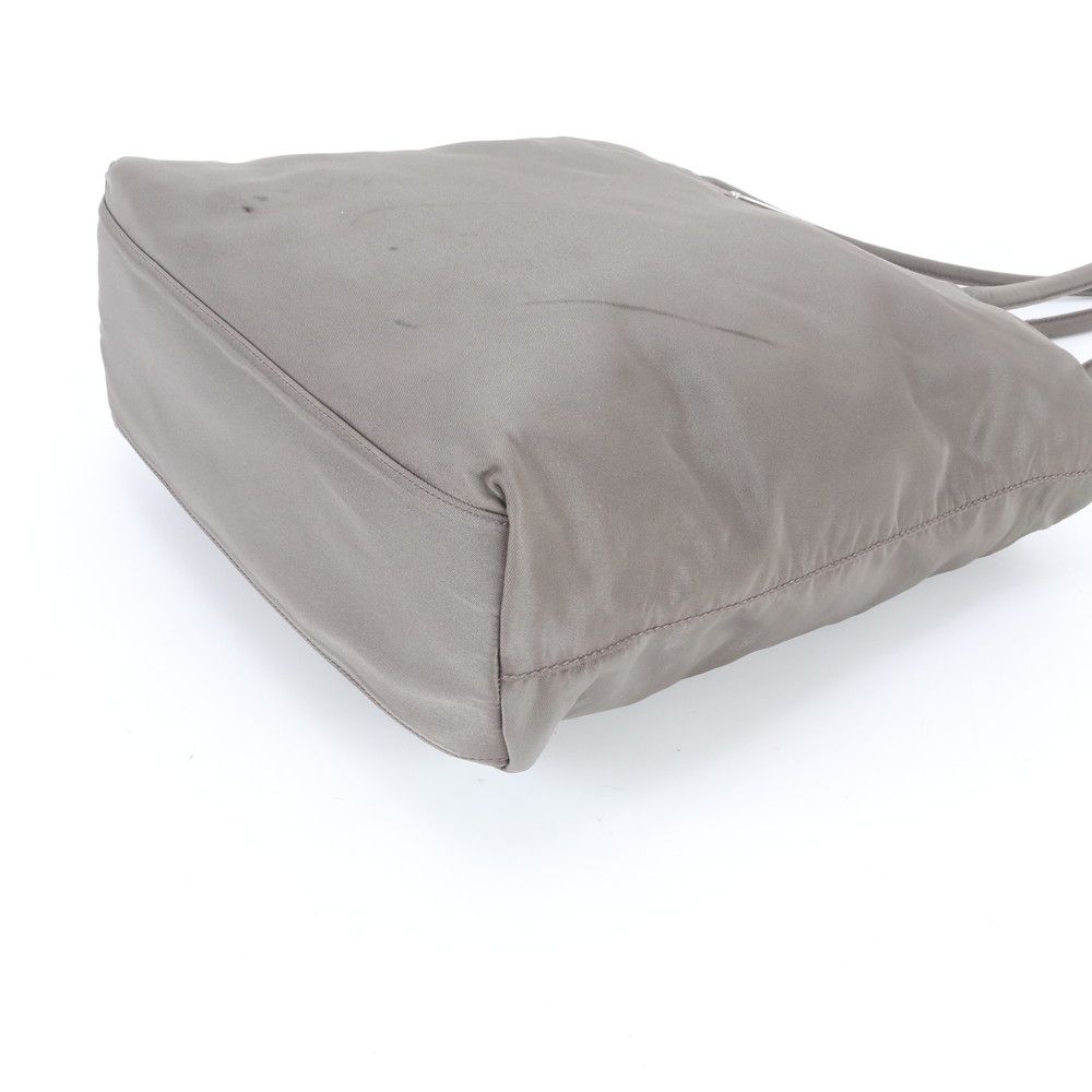 Prada Tessuto Nylon Triangle Logo Tote Shoulder Hand Gray — view 5