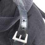 Prada Tessuto Nylon Triangle Logo Backpack Black — view 8