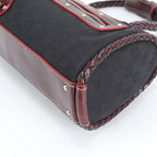 Loewe Leather Canvas Handbag Tote Black — view 5
