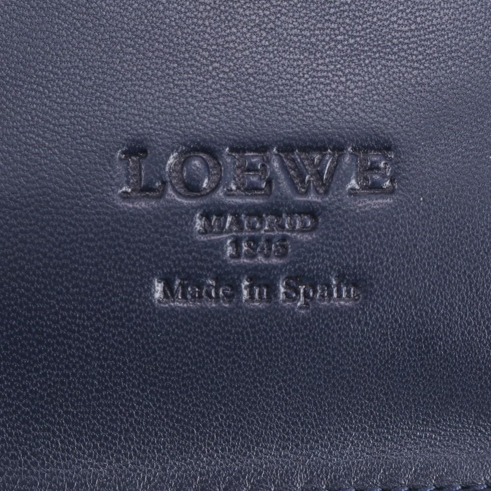 Loewe Anagram Origami Tote Shoulder Leather Hand Navy Dark Blue — view 9