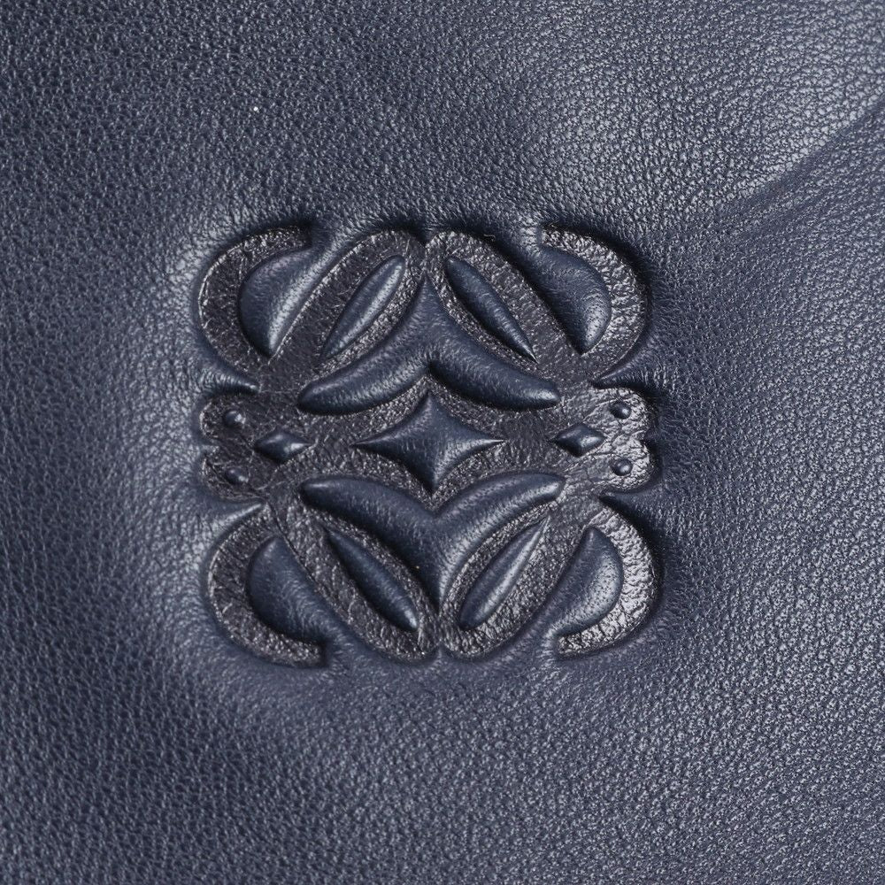 Loewe Anagram Origami Tote Shoulder Leather Hand Navy Dark Blue — view 8