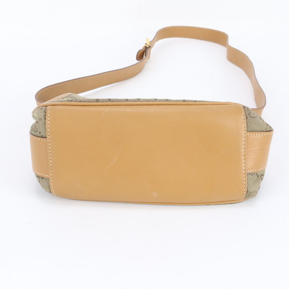 Gucci Vintage GG Canvas 001 0 Leather Shoulder Bag Crossbody Brown — view 5