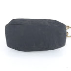 Prada Tessuto Nylon Quilted Triangle Logo Chain Shoulder Bag Black — view 4