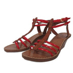 Louis Vuitton Monogram Wedge Sole Sandals Ankle Strap