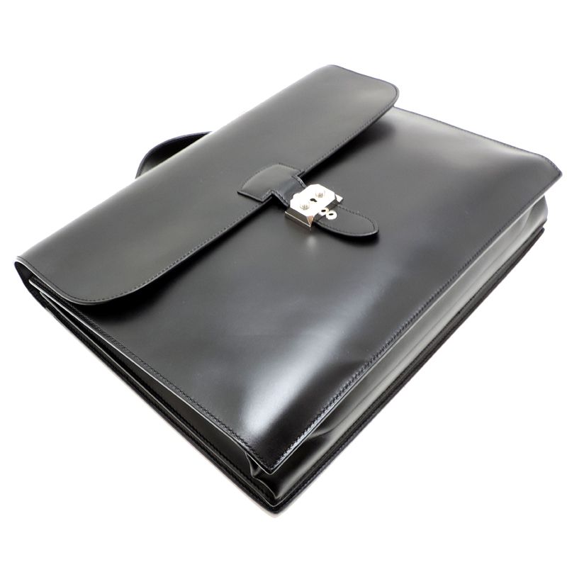 Hermes Briefcase Business Bags Black — view 3