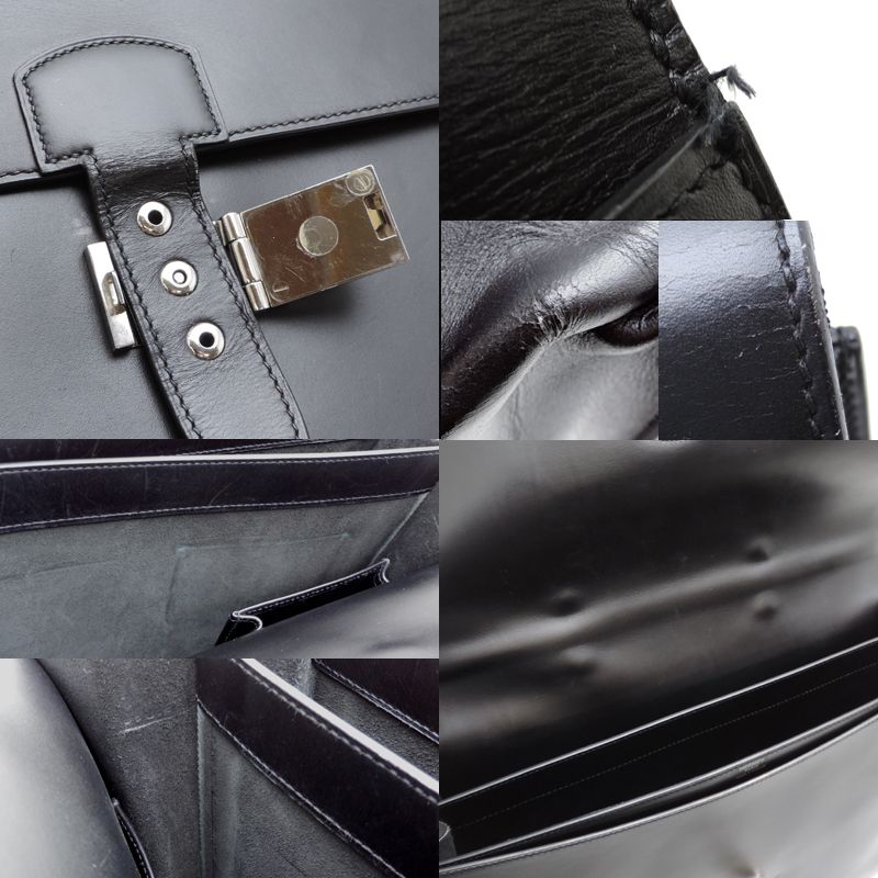 Hermes Briefcase Business Bags Black — view 8
