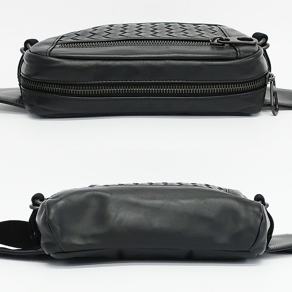 Bottega Veneta Ten Belt Bag Intrecciato Black Leather — view 3