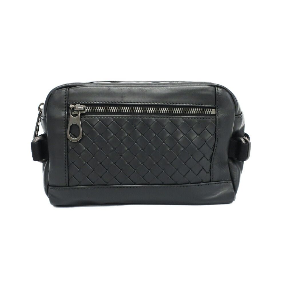 Bottega Veneta Ten Belt Bag Intrecciato Black Leather
