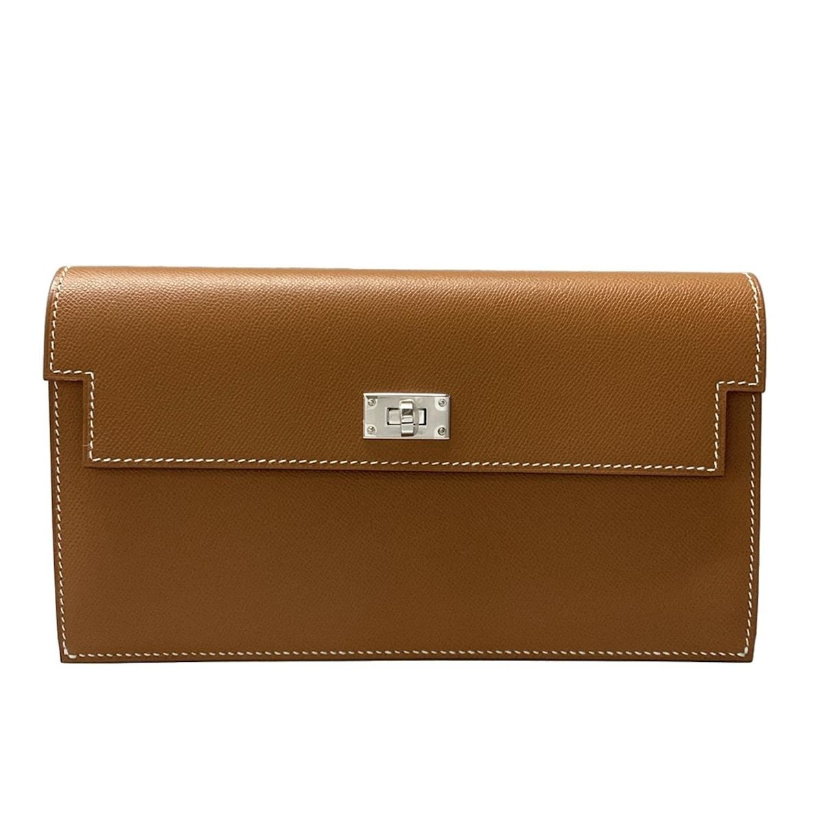 Hermes Wallet Kelly Pocket Long Gold Silver