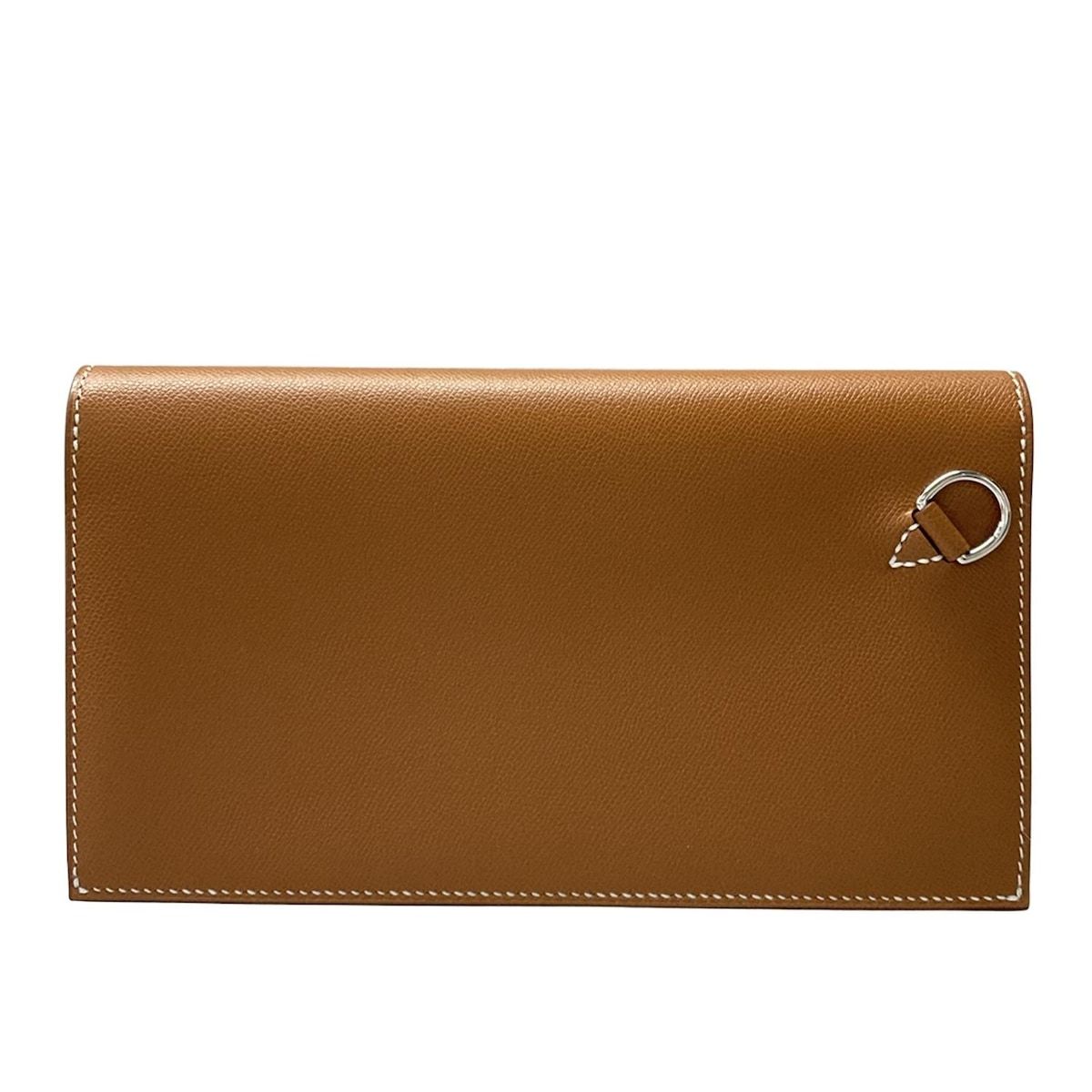 Hermes Wallet Kelly Pocket Long Gold Silver — view 2