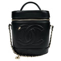 Chanel Shoulder Bag Vanity Bag Black CC Logo