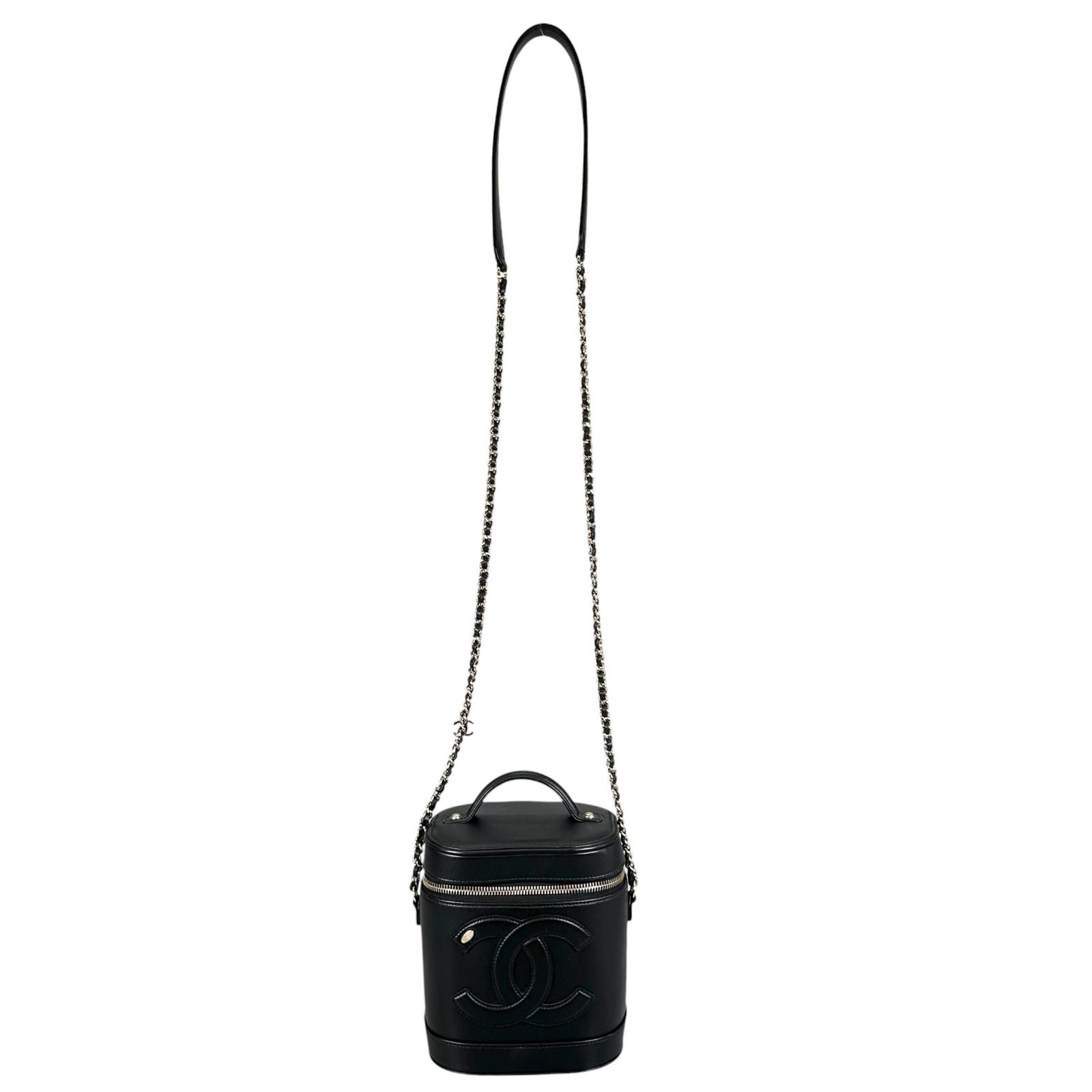 Chanel Shoulder Bag Vanity Bag Black CC Logo — view 3