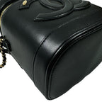 Chanel Shoulder Bag Vanity Bag Black CC Logo — view 8