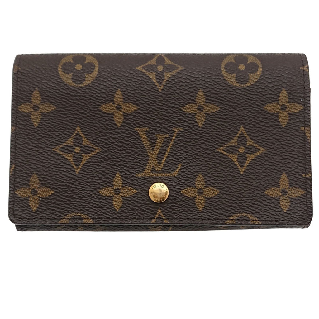 Louis Vuitton Fold Wallet Monogram Porte-Monnaie Billets Tresor Brown