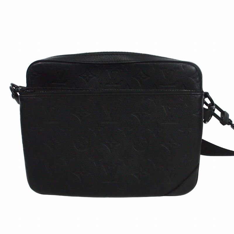 Louis Vuitton Monogram Shadow Trio Messenger Shoulder Bag Black