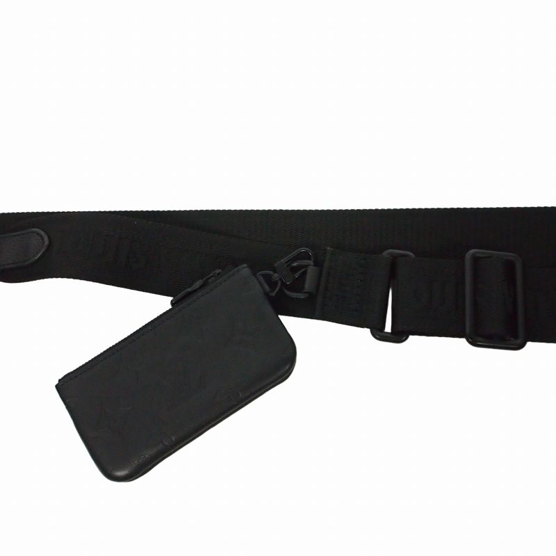Louis Vuitton Monogram Shadow Trio Messenger Shoulder Bag Black — view 4