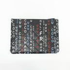 Chanel Ten Clutch Typography Quilted Second Black Silver Lambskin CC Logo — view 2