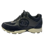 Chanel Sneakers CC Logo Tweed Blue — view 4