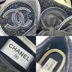 Chanel Sneakers CC Logo Tweed Blue — view 8