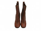 Celine Side Gore Boots High Block Heels Brown — view 2