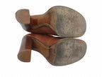 Celine Side Gore Boots High Block Heels Brown — view 7