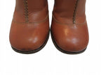 Celine Side Gore Boots High Block Heels Brown — view 3