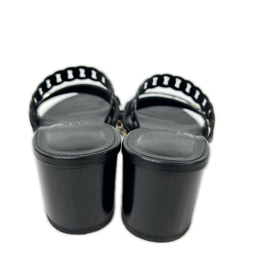 Hermes Aggaccio Medley Studs Chaine D'ancre Leather Sandals — view 3