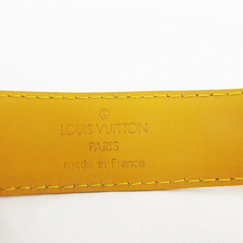 Louis Vuitton Epi Ceinture Plain Belt 85 34 Tassili Yellow Gold Leather — view 9