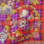 Hermes Carre 90 Fleurs D'ecosse Scottish Flower Silk Scarf Check — view 5