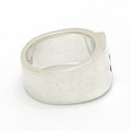 Hermes Candy Ring 52 Logo Carnelian Red Color Sterling Silver — view 5