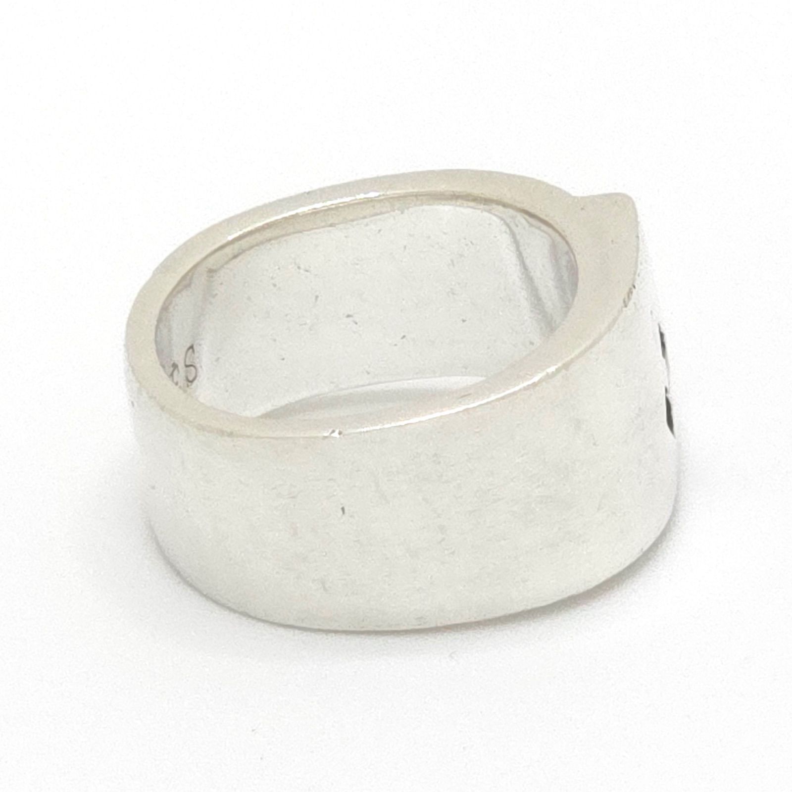 Hermes Candy Ring 52 Logo Carnelian Red Color Sterling Silver — view 5