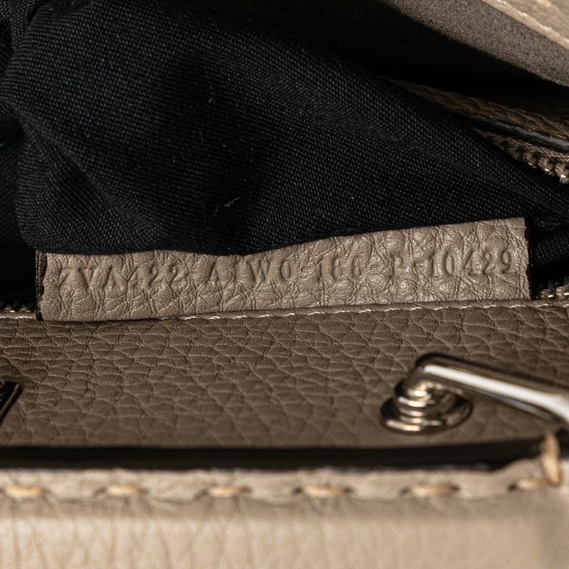 Fendi Selleria Peekaboo Fit Mini Banana 2-Way Shoulder Bag Gray Multicolor — view 8
