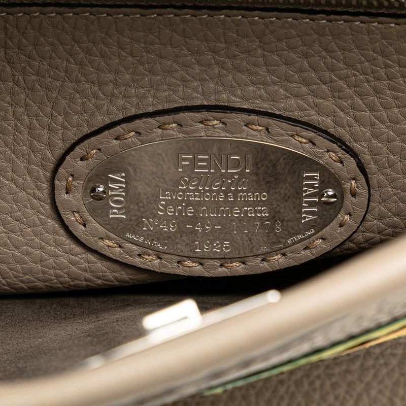 Fendi Selleria Peekaboo Fit Mini Banana 2-Way Shoulder Bag Gray Multicolor — view 7