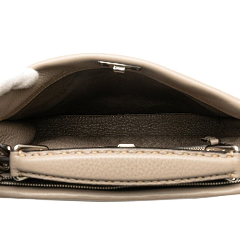 Fendi Selleria Peekaboo Fit Mini Banana 2-Way Shoulder Bag Gray Multicolor — view 5