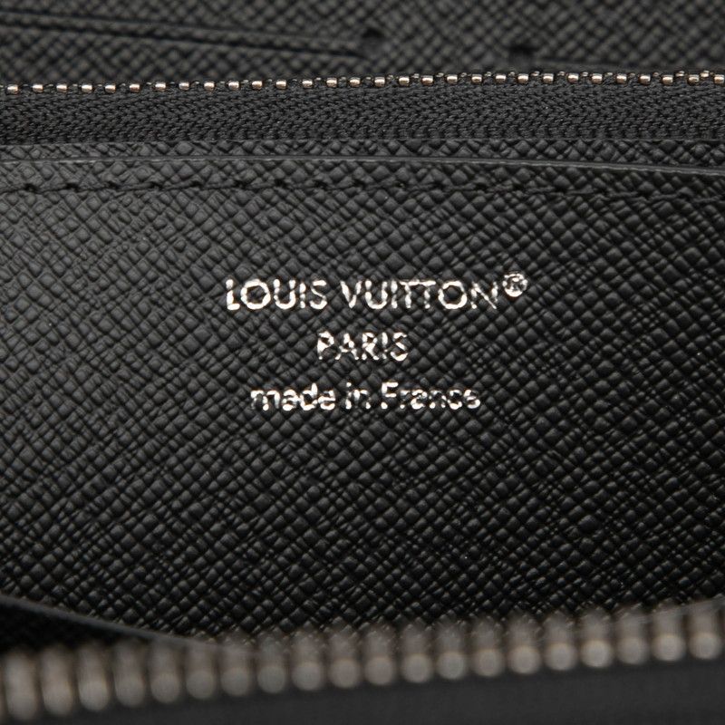 Louis Vuitton Monogram Eclipse Zippy XL Zip Around Wallet Second Black Leather — view 5