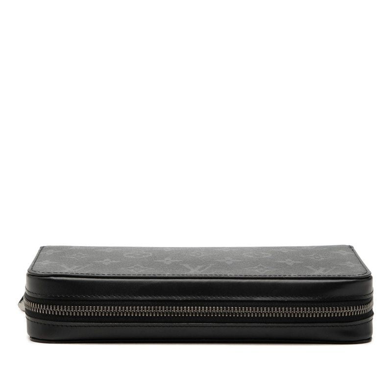 Louis Vuitton Monogram Eclipse Zippy XL Zip Around Wallet Second Black Leather — view 3