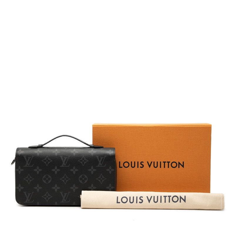 Louis Vuitton Monogram Eclipse Zippy XL Zip Around Wallet Second Black Leather — view 6