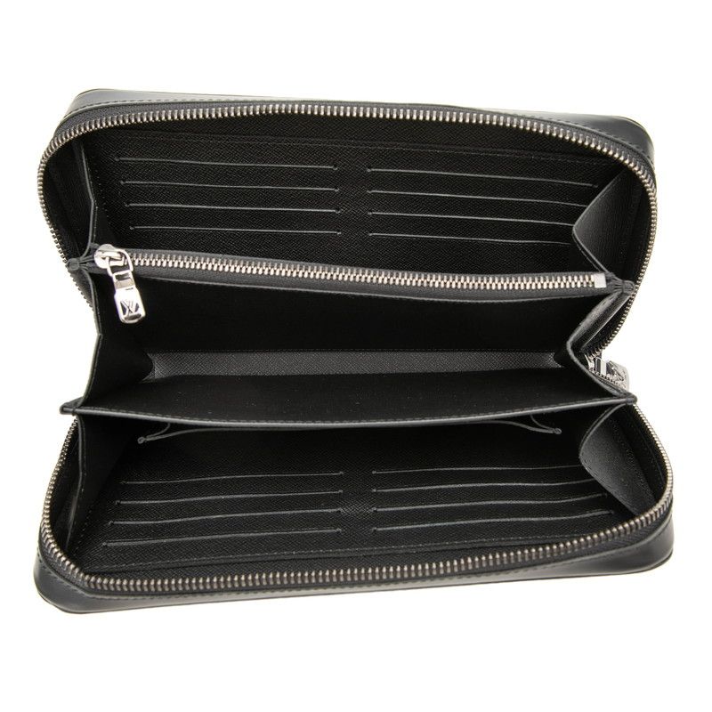 Louis Vuitton Monogram Eclipse Zippy XL Zip Around Wallet Second Black Leather — view 4