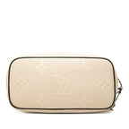 Louis Vuitton Monogram Empreinte Giant Neverfull MM Tote Shoulder Bag Cream — view 3