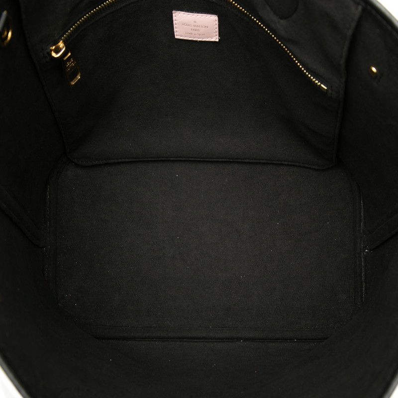Louis Vuitton Monogram Empreinte Giant Neverfull MM Tote Shoulder Bag Cream — view 4