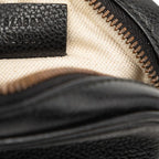 Gucci Logo Sherry Line Crossbody Shoulder Bag Black Leather — view 7
